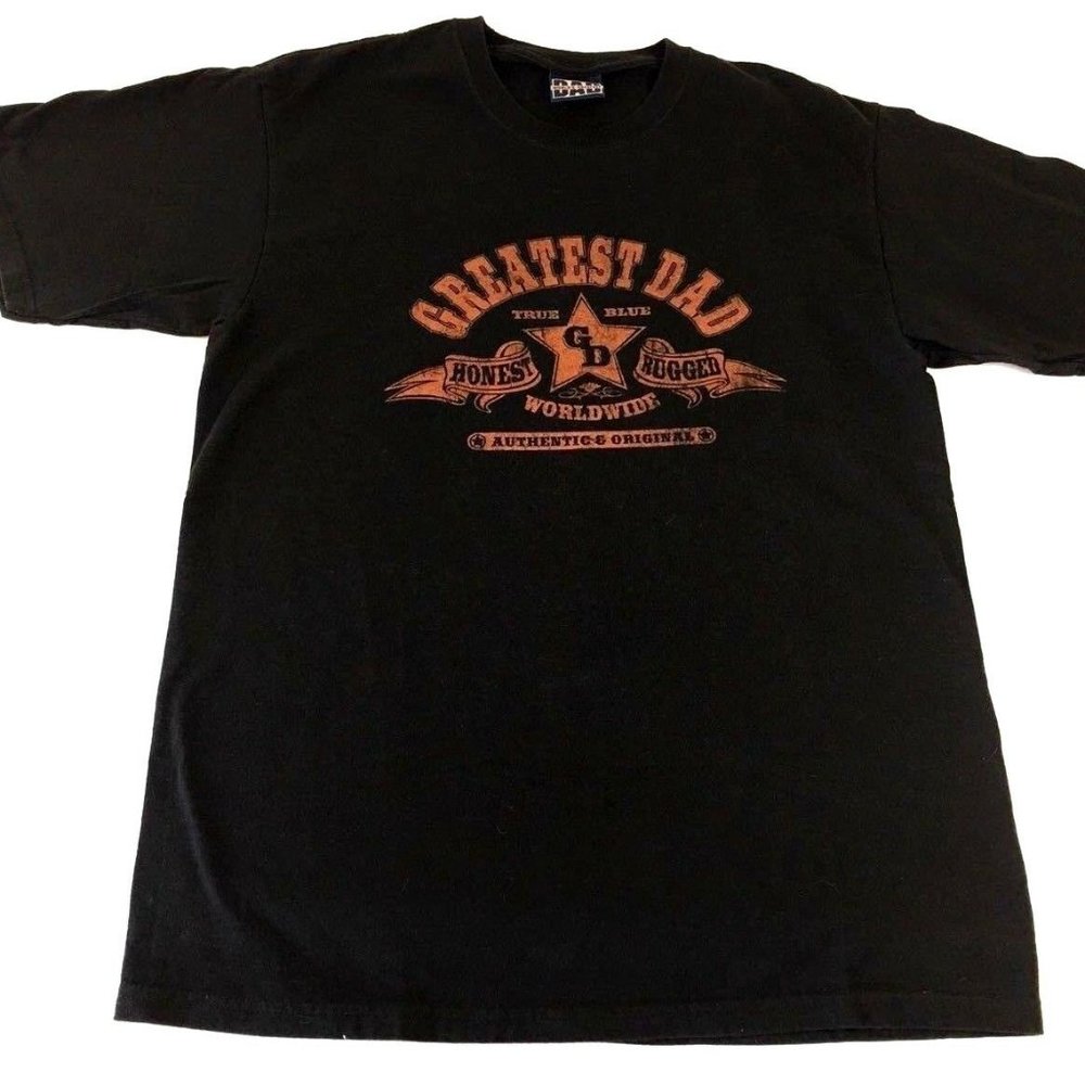 World's Greatest Dad Graphic T-Shirt Black Size M